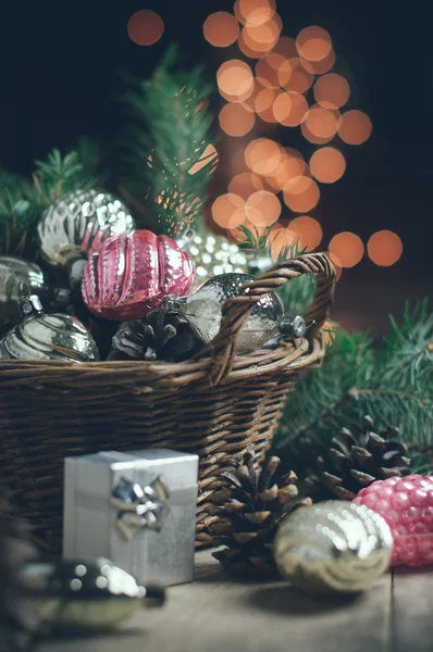 Decorazioni natalizie vintage — Foto Stock