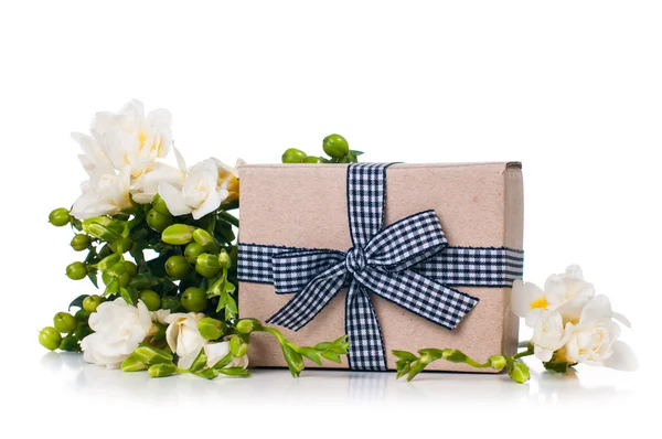 Handmade box with gift — Stock Photo, Image