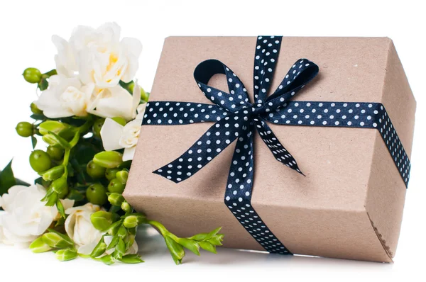 Handmade box with gift — Stock Photo, Image