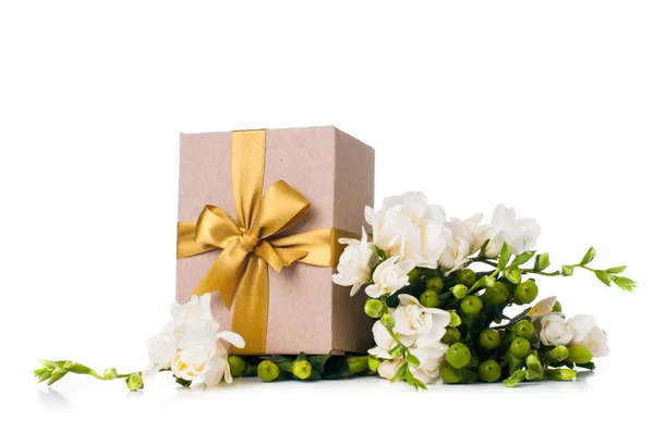 Handmade box with gift — Stock Photo, Image
