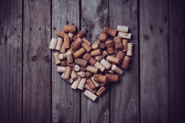 Cork heart — Stock Photo, Image