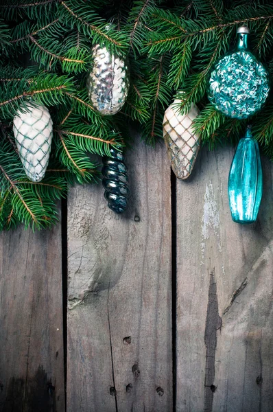 Branches with Christmas decorations — Stock Photo, Image