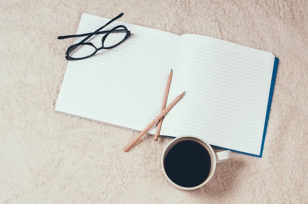 Caderno em branco — Fotografia de Stock