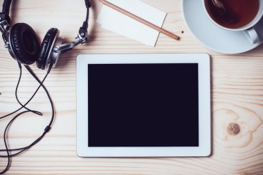 ahşap ofis masaüstü