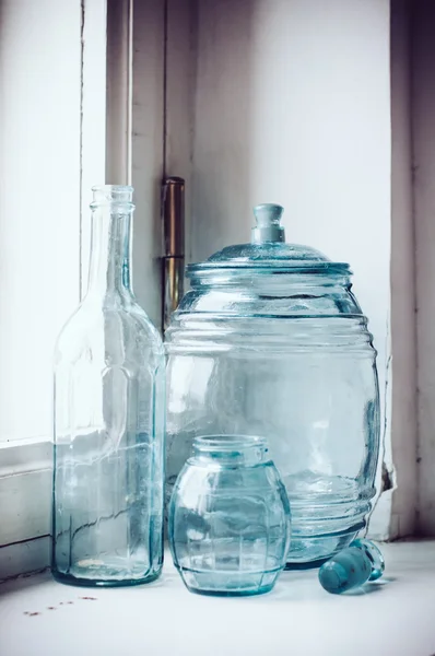 Blue-green glass — Stock Photo, Image