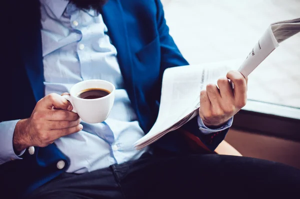 Businessman in cafe — Stock Photo, Image