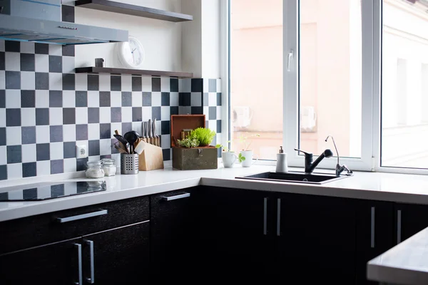 Interior de una cocina moderna — Foto de Stock