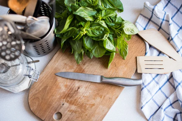 Kitchen table top view — Stock Photo, Image