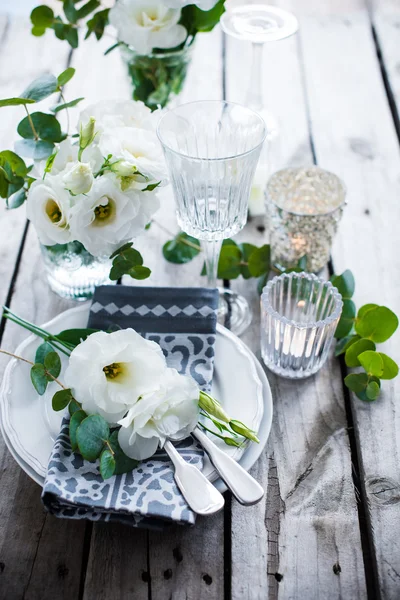 Summer wedding table decoration — Stock Photo, Image