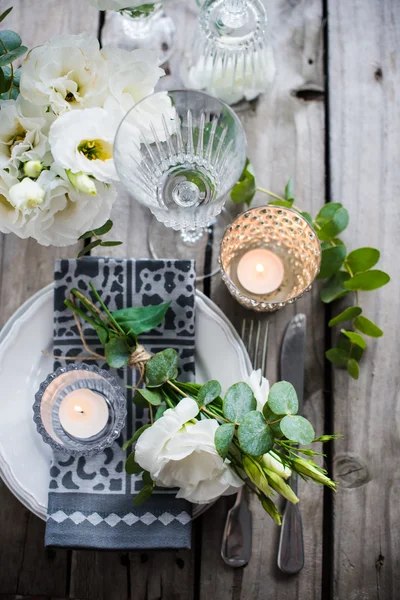 Sommer Hochzeitstisch Dekoration — Stockfoto