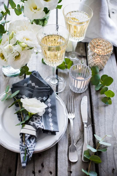 Letní svatební stůl dekor — Stock fotografie