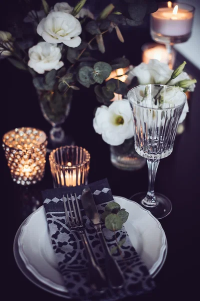 Table decoration for dinner — Stock Photo, Image