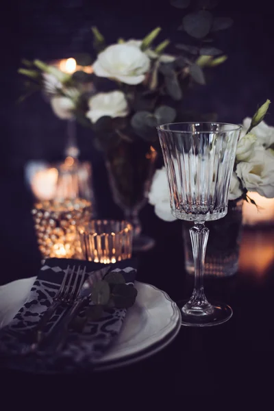 Decoração de mesa para jantar — Fotografia de Stock