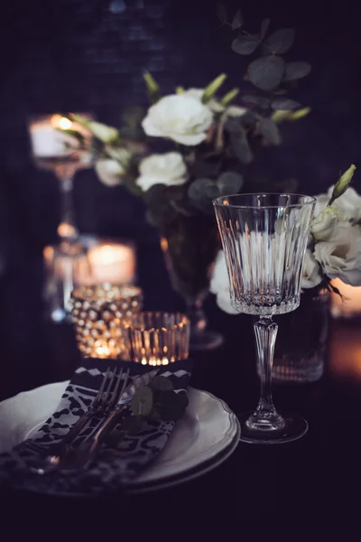 Decoração de mesa para jantar — Fotografia de Stock