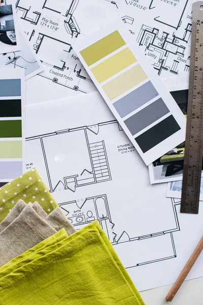 Interior designers working table — Stock Photo, Image