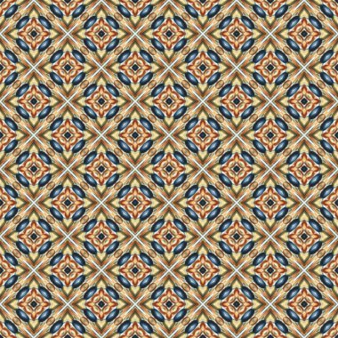 soyut geometrik dikişsiz model arkaplan, kumaş ve duvar kağıdı tasarımı için tekrarlanabilir motif, aynalı çizim