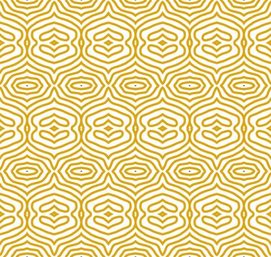 sarı ve beyaz soyut geometrik dikişsiz model arka plan, kumaş ve duvar kağıdı tasarımı için tekrarlanabilir motif, aynalı illüstrasyon