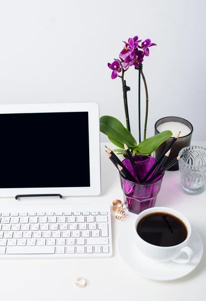 Business woman workspace — Stock Photo, Image