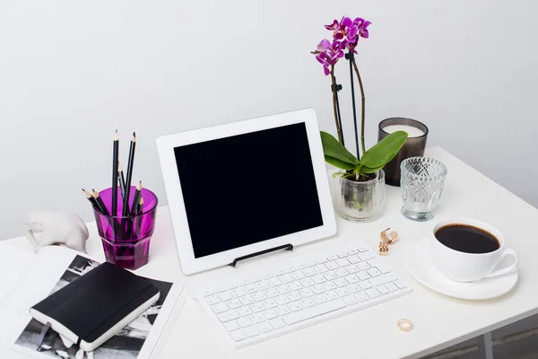 Business woman workspace — Stock Photo, Image