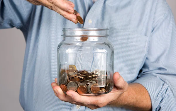 Geld besparen In Jar — Stockfoto