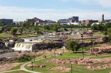 Sioux Falls Park Güney Dakota manzarası