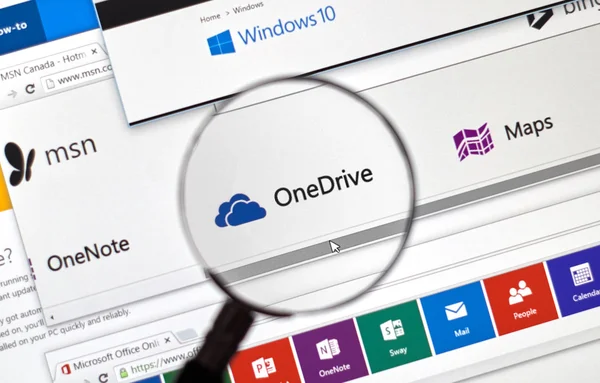 Microsoft One Note online. Immagine Stock