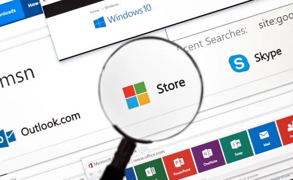 Aplikace Microsoft Store online. Stock Snímky