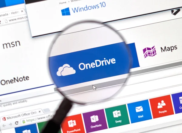 Služba Microsoft One Drive online. Royalty Free Stock Obrázky