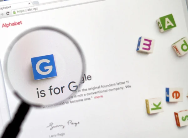 Google - abeceda Inc Web — Stock fotografie