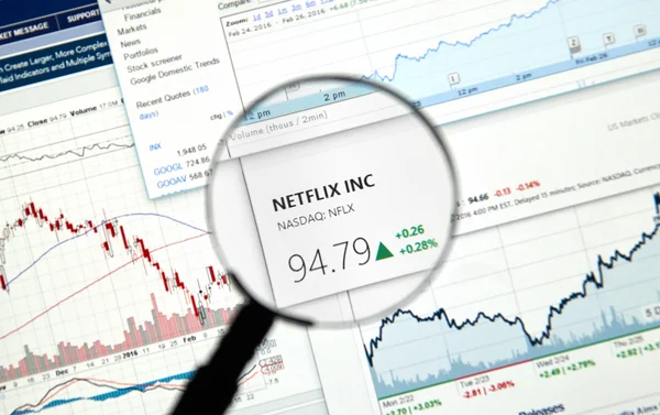 NFLX: acciones de Netflix — Foto de Stock