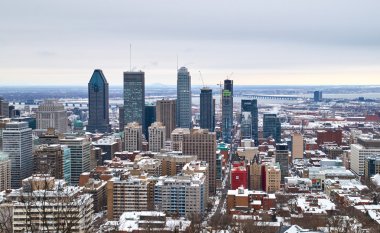 Kış şehir Montreal.