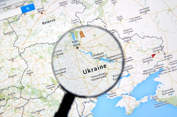 Ukraine on map. — Stock Photo, Image