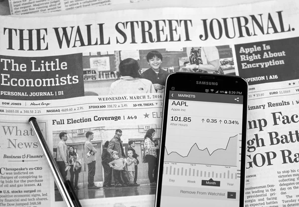 The Wall Street Journal Newspaper — Stock Photo, Image