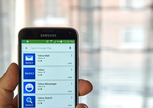 Applicazioni mobili Yahoo . — Foto Stock
