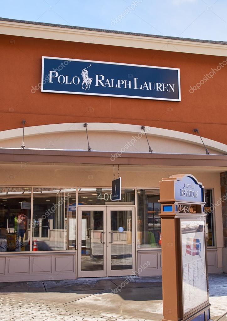 MONTREAL, CANADA - MARCH 6, 2016 - Polo Ralph Lauren outlet in  Premium Outlets Montreal. The Premium Outlets is the second Premium Outlet Center in Canada located in Mirabel, Quebec.