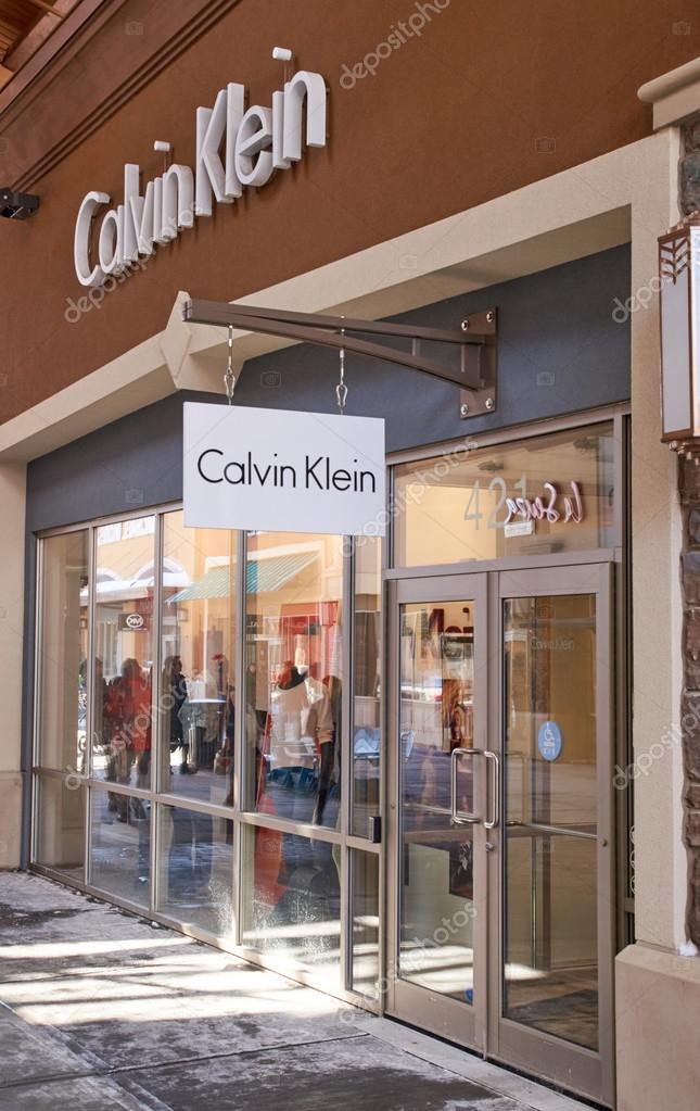 MONTREAL, CANADA - MARCH 6, 2016 - Calvin Klein outlet in  Premium Outlets Montreal. The Premium Outlets is the second Premium Outlet Center in Canada located in Mirabel, Quebec.