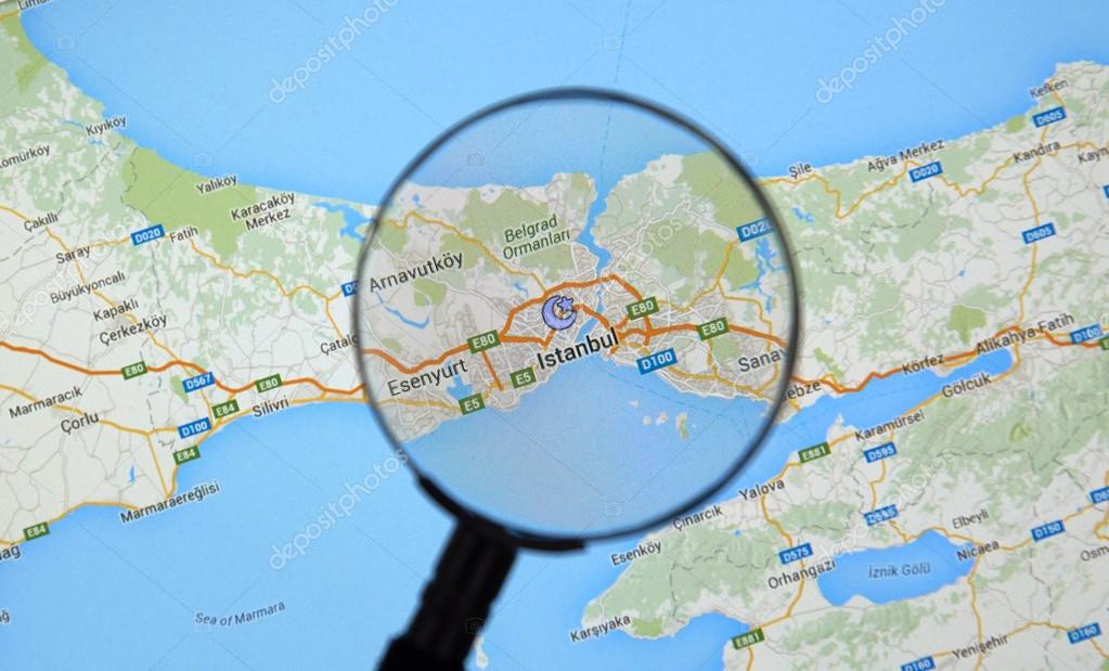 istanbul on a map stock editorial photo c dennizn 101983484