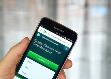 Whatsapp mobil uygulama bir cep telefonu.