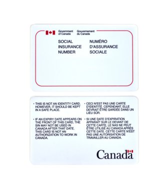 Social Insurance card, Canada. clipart
