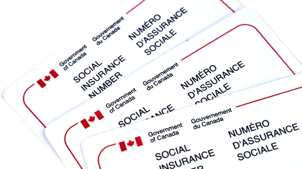 Karta ubezpieczenia społecznego, Kanada. — Zdjęcie stockowe