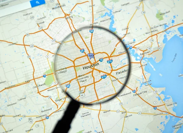 Houston on Google Maps — Stock Photo, Image