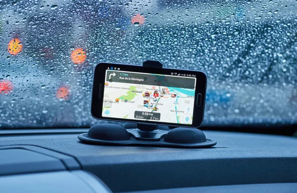 Aplikacja GPS Waze — Zdjęcie stockowe