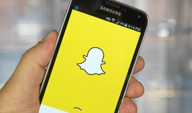 Snapchat uygulama android smartphone cep telefonu ile