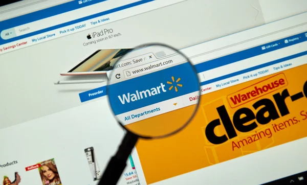 Halaman internet Walmart — Stok Foto