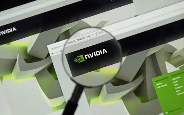 Halaman internet Nvidia Stok Foto