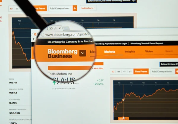 Bloomberg internet page — Stock Photo, Image