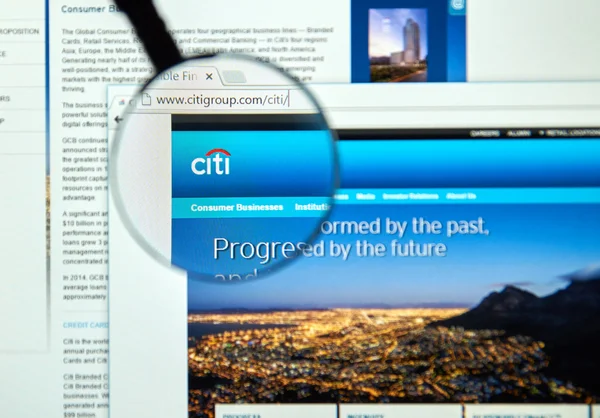 Strony sieci web Citigroup — Zdjęcie stockowe
