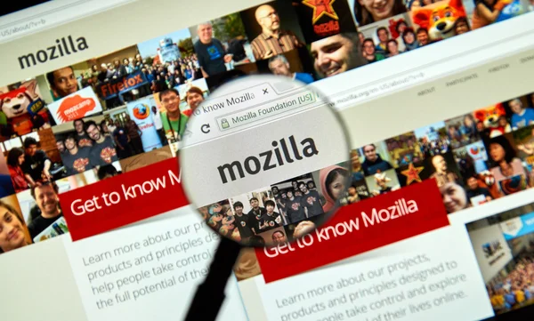 Página web de Mozilla . — Foto de Stock