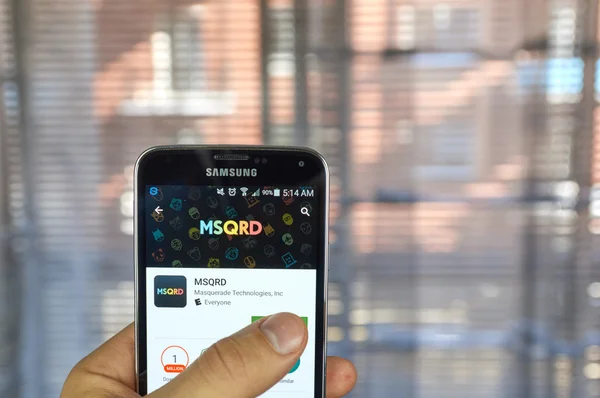 Msqrd app για το android τηλέφωνο. — Φωτογραφία Αρχείου