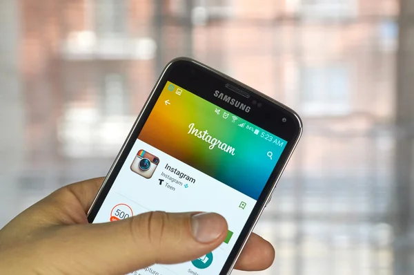 Мобильное приложение Instagram — стоковое фото
